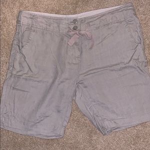 Beige women’s linen shorts